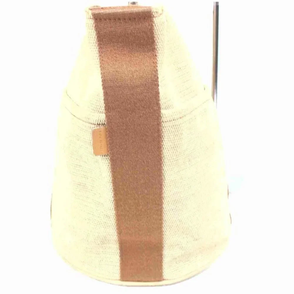 Hermes  Bicolor Toile Saxo MM Bucket Tote  861254